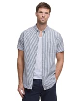 Men's Barbour Cresswell Seersucker Summer Fit Shirt - Navy