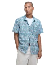 Men's Barbour Devon Printed Summer Fit Shirt - Dusk Blue