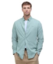Men's Barbour Garment Dyed Poplin Tailored Fit Shirt - Pale Apple