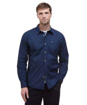 Men's Barbour Irvine Textured Tailored Shirt - Navy