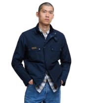 Men's Barbour International Merton Shell Showerproof Jacket - Navy