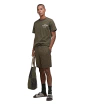 Men's Barbour Cotton Linen Relaxed Shorts - Light Sage