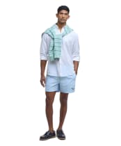 Men's Barbour Staple Logo 5' Swim Shorts - Ocean Sky