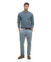 Men's Barbour Washed Stretch Twill Tailored Fit Trouser - Lead