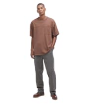 Men's Barbour Washed Stretch Twill Relaxed Fit Trouser - Gunmetal