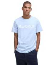 Men's Barbour Logo Tee - Ocean Sky