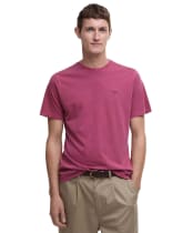 Men's Barbour Garment Dyed Tee - Washed Raspberry