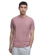 Men's Barbour International Philip Tipped Cuff Cotton T-Shirt - Vintage Pink