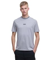 Men's Barbour International Central Logo Tipped T-Shirt - Pale Slate