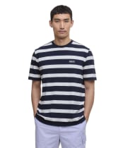 Men's Barbour International Luca Stripe T-Shirt - Navy