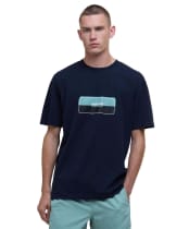 Men's Barbour International Split Lozenge T-Shirt - Sapphire Navy