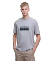 Men's Barbour International Split Lozenge T-Shirt - Pale Slate