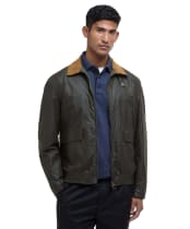 Men's Barbour Newbury Waxed Jacket - Archive Olive / Heritage Check