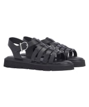 Women's Barbour Otterburn Fisherman Sandal - Black