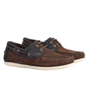Men's Barbour Wake Boat Shoe - Brown / Navy