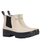 Women's Barbour Halton Chelsea Wellingtons - Light Sand / Black