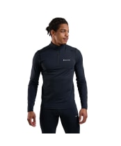 Men's Montane Dart XT Thermal Zip Neck Long Sleeved Baselayer Top - Black