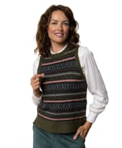 Women's Lily & Me Fairisle Jazz Knitted Tank Top - Olive
