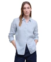 Women's Barbour Marine Shirt - Chambray / White