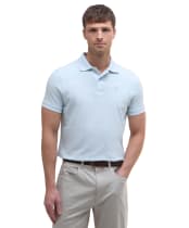 Men's Barbour Sports Polo 215G - BLEACHED BLUE