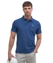 Men's Barbour Sports Polo 215G - Dark Denim