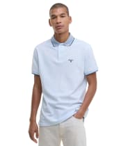 Men's Barbour Denwick Polo Shirt - BLEACHED BLUE