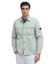 Men's Barbour International Scots Nylon Overshirt - Mineral Grey