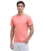 Men's Barbour International Small Logo Tee - Coral
