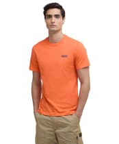 Men's Barbour International Small Logo Tee - Flame Orange