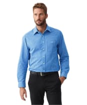 Men’s R.M. Williams Collins Checked Cotton Shirt - White / Blue