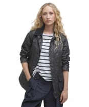 Women's Barbour Beadnell Wax Jacket - Black