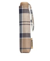 Women's Barbour Portree Umbrella - Hessian / Navy Tartan