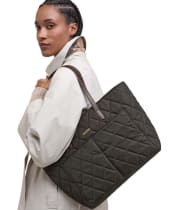 Women's Barbour Quilted Tote Bag - New Olive
