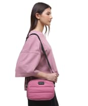 Women's Barbour International Monaco Quilt Crossbody Bag - Raspberry