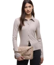 Women's Barbour International Soft Quilt Shoulder Bag - Camel