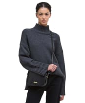 Women's Barbour Daphne Leather Crossbody Bag - Black