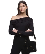Women's Barbour International Quilted Balham Mini Bucket Bag - Velvet Black