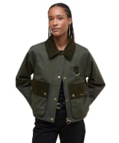 Women's Barbour Phoebe Casual Jacket - Olive / Brown