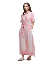 Women's Barbour Adelaide Maxi Dress - Coral Stripe
