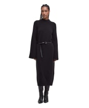 Women's Barbour Vera Knitted Midi Dress - Black