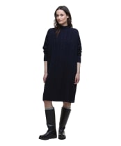 Women's Barbour Belford Knitted Mini Dress - Navy