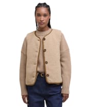 Women's Barbour Luciana Fleece Gilet - Natural