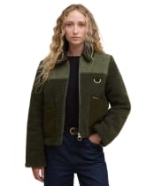 Women's Barbour Malena Fleece - OLIVE/LIGHT MOSS