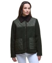 Women's Barbour Laurel Fleece Jacket - Olive / Sage