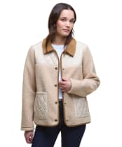Women's Barbour Laurel Fleece Jacket - NATURAL/ MIST
