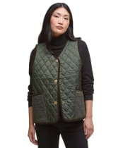 Women's Barbour Enid Gilet - Olive / Ancient Tartan