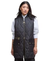 Women's Barbour Lydia Gilet - Black / Classic Tartan