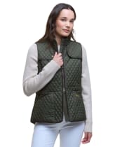 Women's Barbour Dahlia Quilted Gilet - Olive
