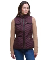 Women's Barbour Dahlia Quilted Gilet - Black Cherry