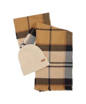 Women's Barbour Pendle Beanie & Blair Scarf Gift Set - Hessian Navy